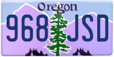 OR license plate 968JSD
