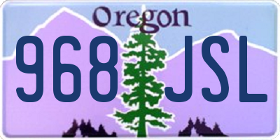OR license plate 968JSL