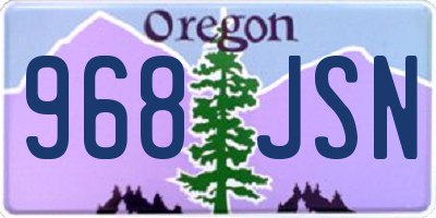 OR license plate 968JSN