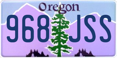 OR license plate 968JSS