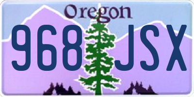 OR license plate 968JSX