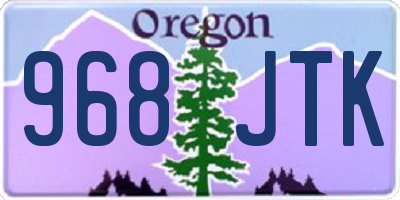 OR license plate 968JTK