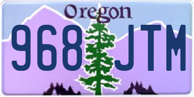 OR license plate 968JTM