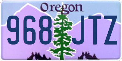 OR license plate 968JTZ