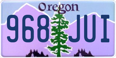 OR license plate 968JUI