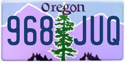 OR license plate 968JUQ