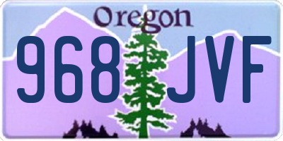 OR license plate 968JVF
