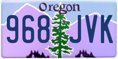 OR license plate 968JVK