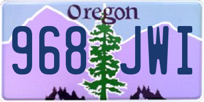 OR license plate 968JWI