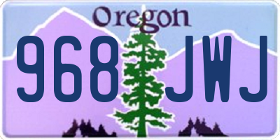 OR license plate 968JWJ