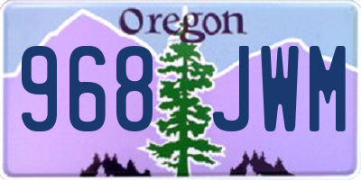 OR license plate 968JWM