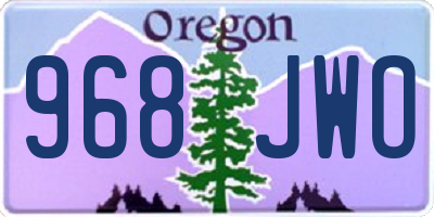 OR license plate 968JWO