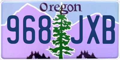 OR license plate 968JXB