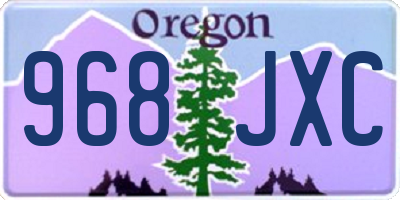OR license plate 968JXC