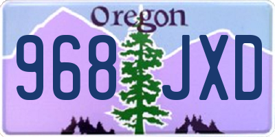 OR license plate 968JXD