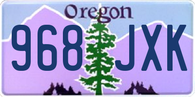 OR license plate 968JXK