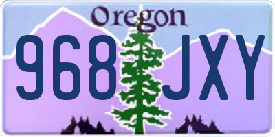 OR license plate 968JXY