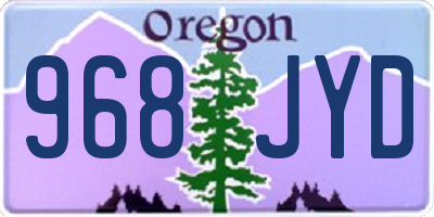 OR license plate 968JYD