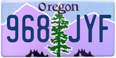 OR license plate 968JYF