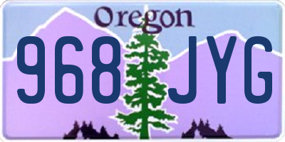 OR license plate 968JYG
