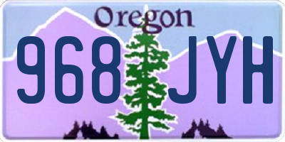 OR license plate 968JYH