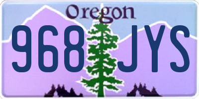 OR license plate 968JYS