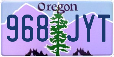 OR license plate 968JYT