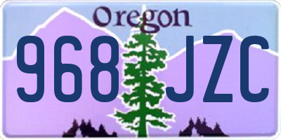 OR license plate 968JZC