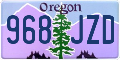 OR license plate 968JZD