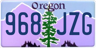 OR license plate 968JZG