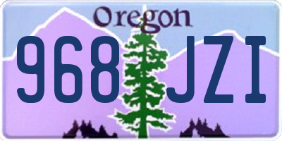 OR license plate 968JZI