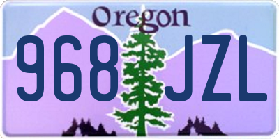 OR license plate 968JZL