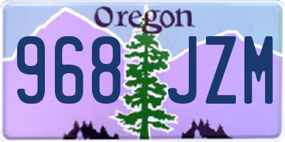 OR license plate 968JZM