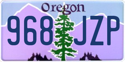 OR license plate 968JZP