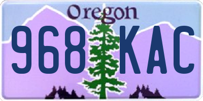 OR license plate 968KAC