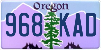 OR license plate 968KAD