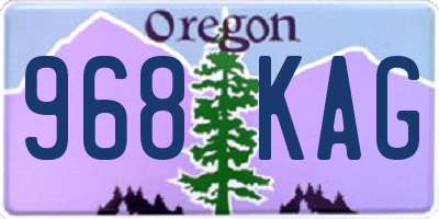 OR license plate 968KAG