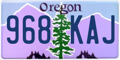 OR license plate 968KAJ