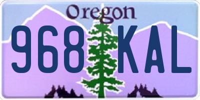 OR license plate 968KAL