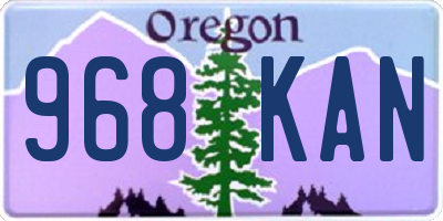 OR license plate 968KAN