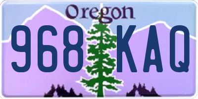 OR license plate 968KAQ