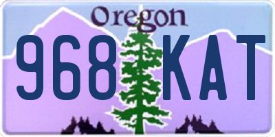 OR license plate 968KAT