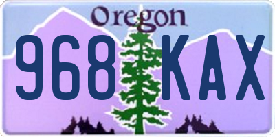OR license plate 968KAX