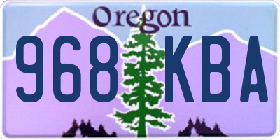 OR license plate 968KBA