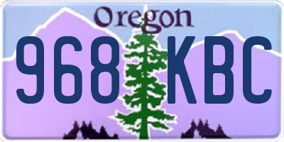 OR license plate 968KBC