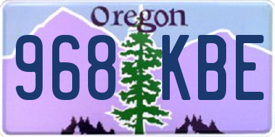 OR license plate 968KBE