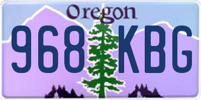 OR license plate 968KBG