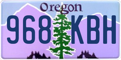OR license plate 968KBH