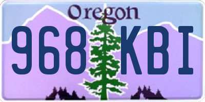OR license plate 968KBI