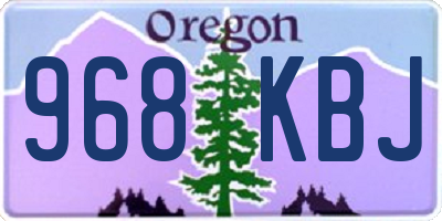 OR license plate 968KBJ